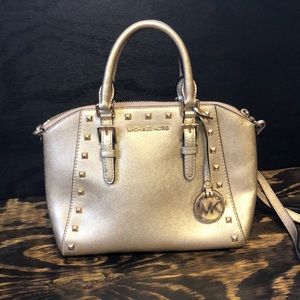 Gold Michael Kors purse